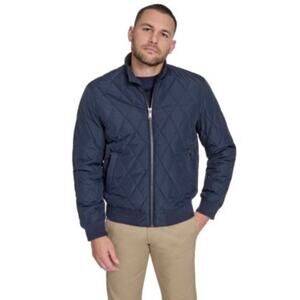 Byron British style soft, navy quilted chore jacket, men’s XL full zip preppy